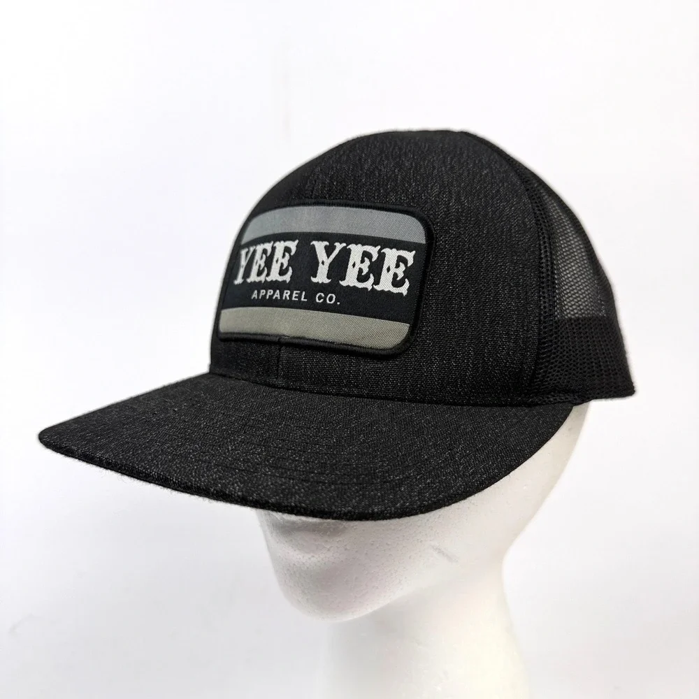 Yee Yee Apparel Co Trucker Hat Snapback Pacific‎ Headwear 110C Gray Black Mesh
